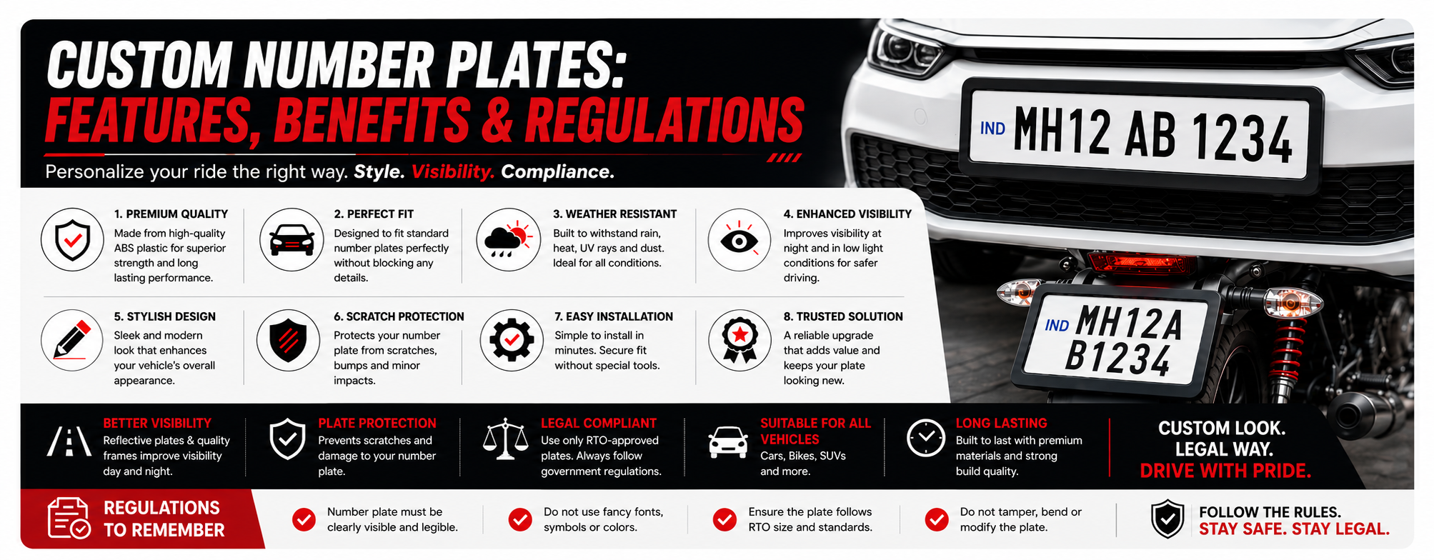 Custom Number Plates: Features, Benefits and Regulations.