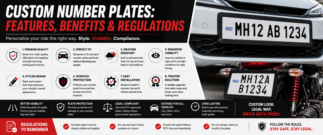 Benefits of Premium ABS Number Plate Frames for Bikes and Cars.?