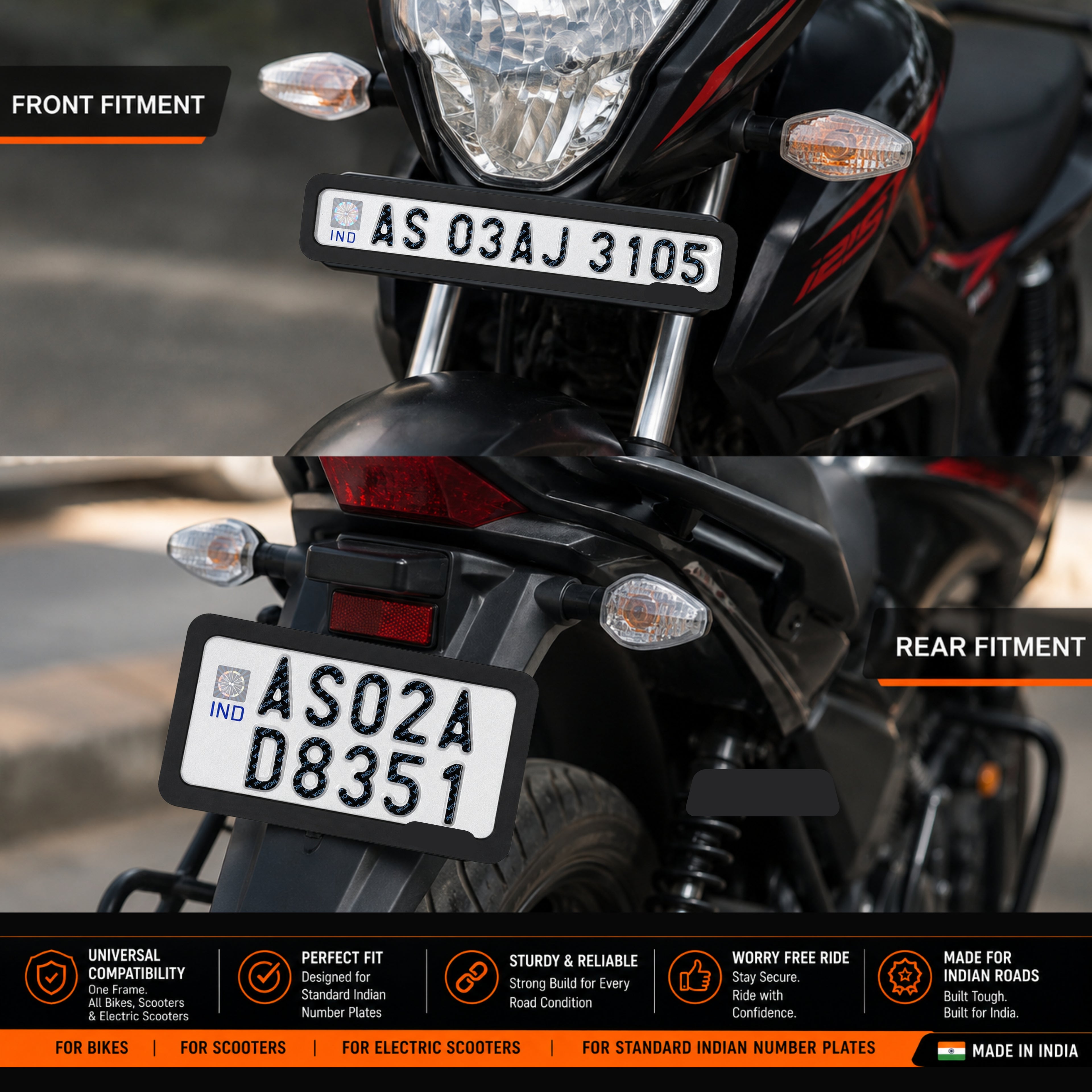 Bike Number Plate Frame